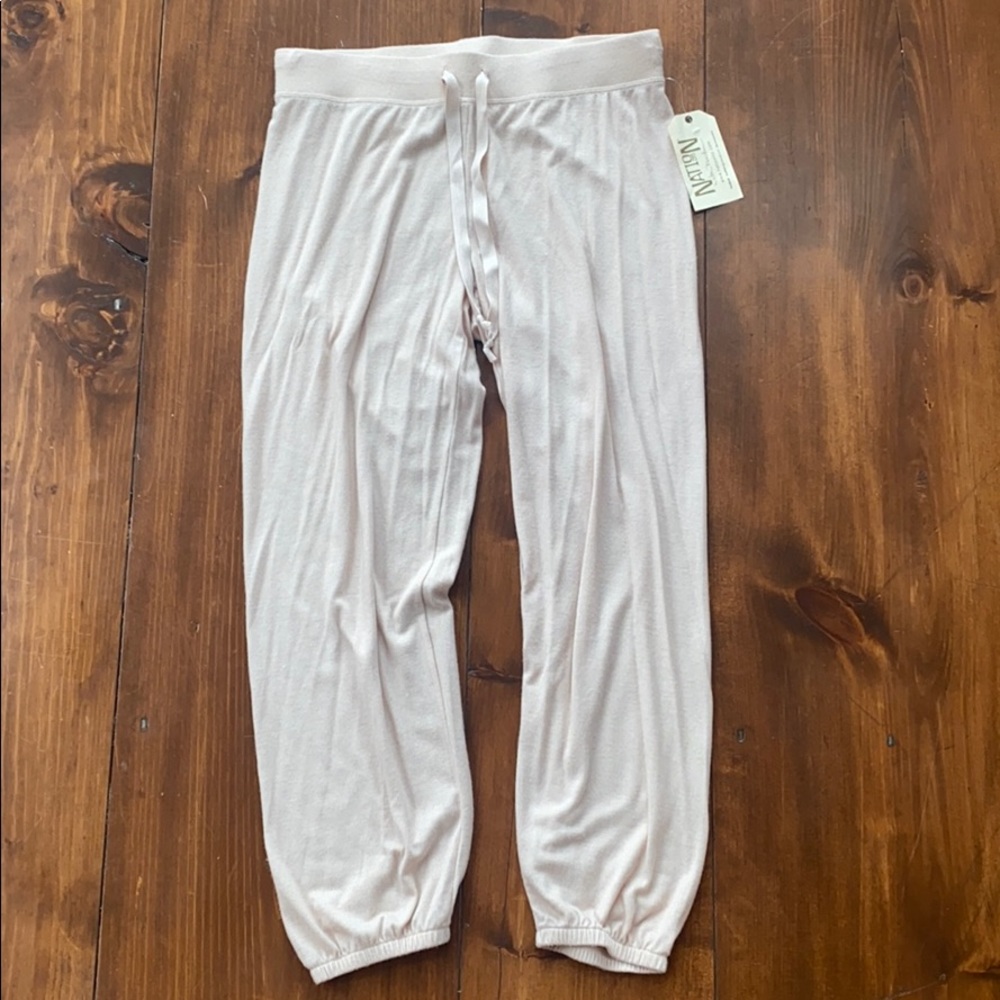 Nation Pink Fleece Joggers